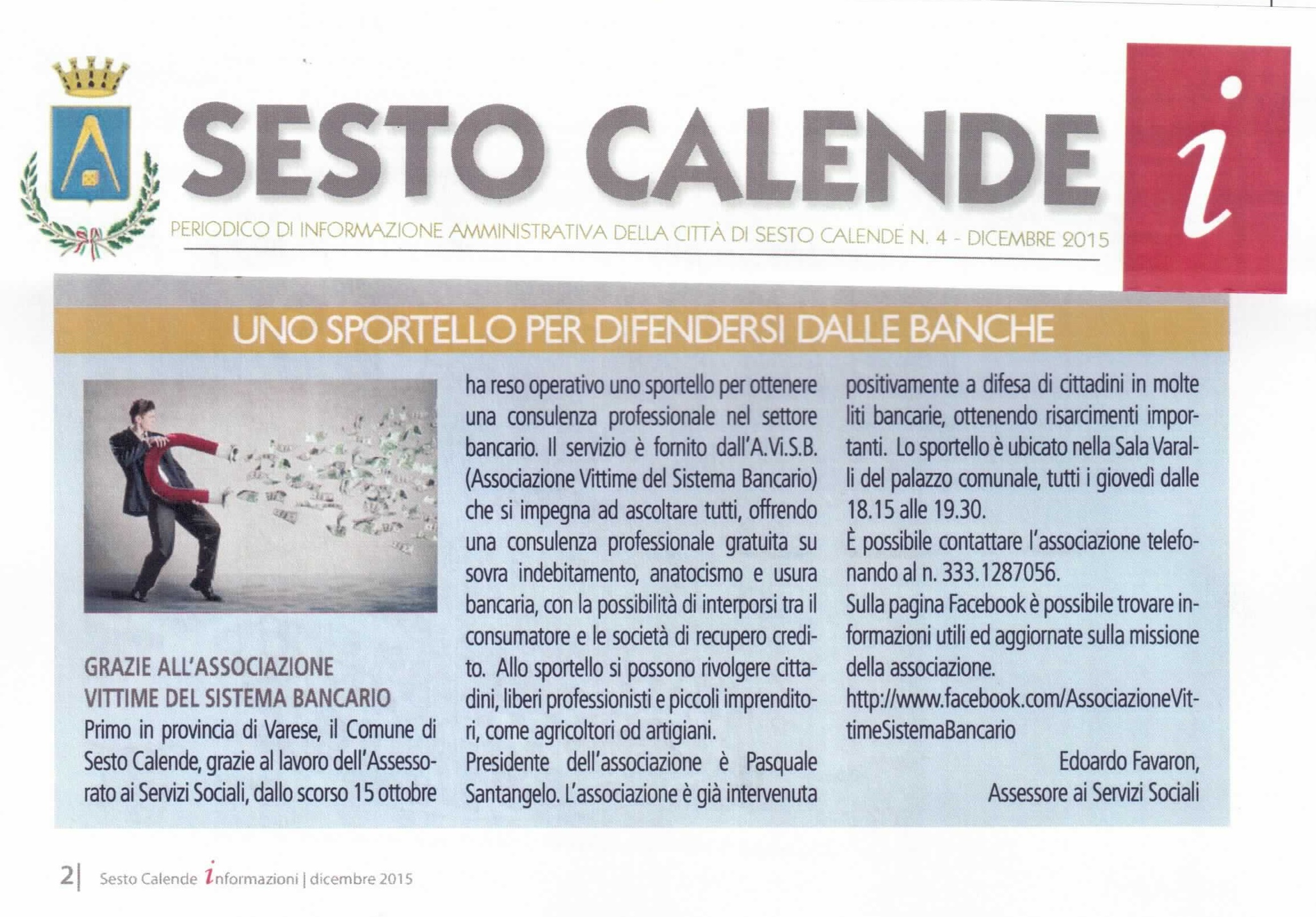 avisb gionale comune sesto calende dicembre 2015